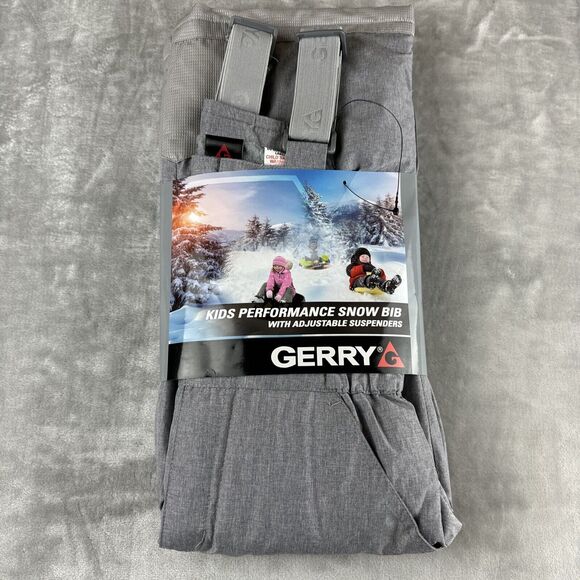 NWT‎ Gerry Kids Performance Snow Bib/Pants Adjustable Suspenders Grey 3T (0933) - Picture 1 of 11